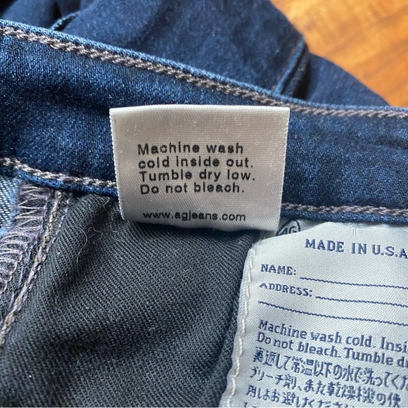 AG Adriano Goldschmeid Dark Blue Premium Skinny Straight Stretch Jean Size 26 - Picture 11 of 16